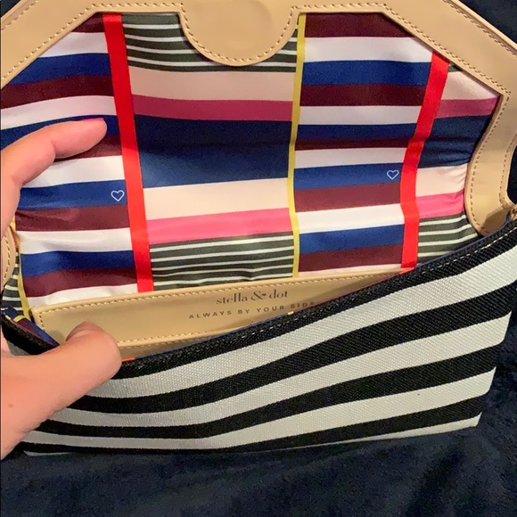 Stella and Dot Striped Clutch - Picture 2 of 3